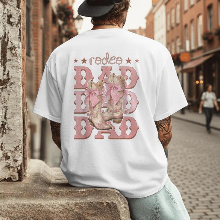Rodeo Dad Pink Boots Coquette Cow-Girl Birthday Party Men's Back Print T-Shirt