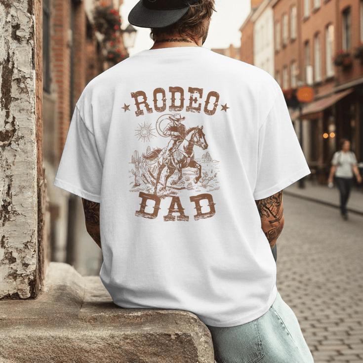 Rodeo Dad Western Cowboy Daddy Family Matching Father's Day Men's Back Print T-Shirt
