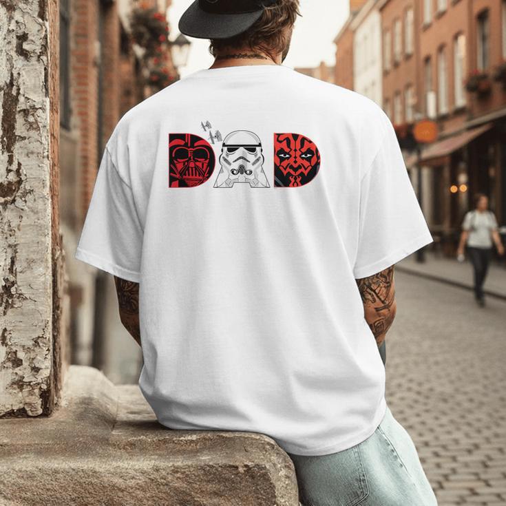 Star Wars Darth Vader Darth Maul Dad Father's Day Birthday Men's Back Print T-Shirt