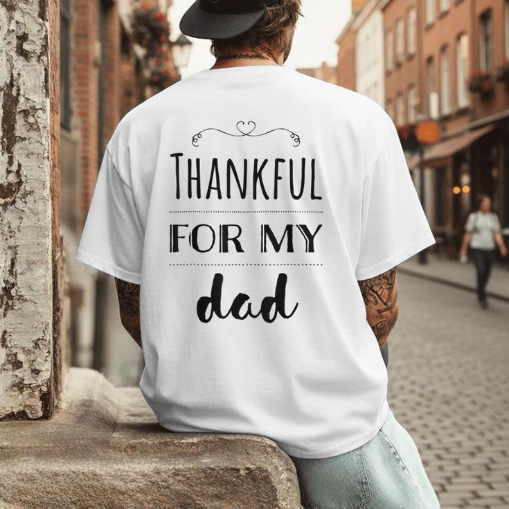 Thankful For My Dad Men's Back Print T-Shirt
