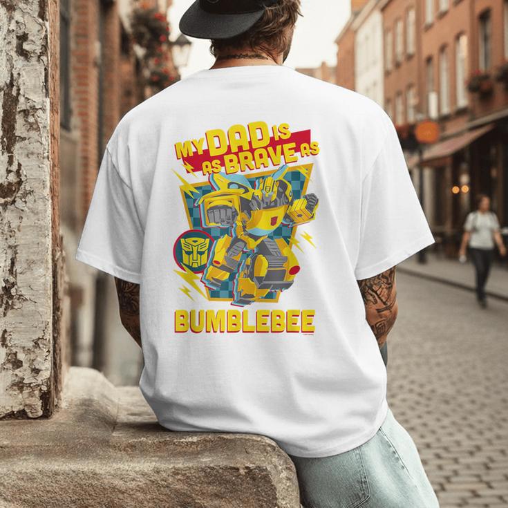 Transformers Father's Day Bumblebee My Dad Is Brave Men's Back Print T-Shirt