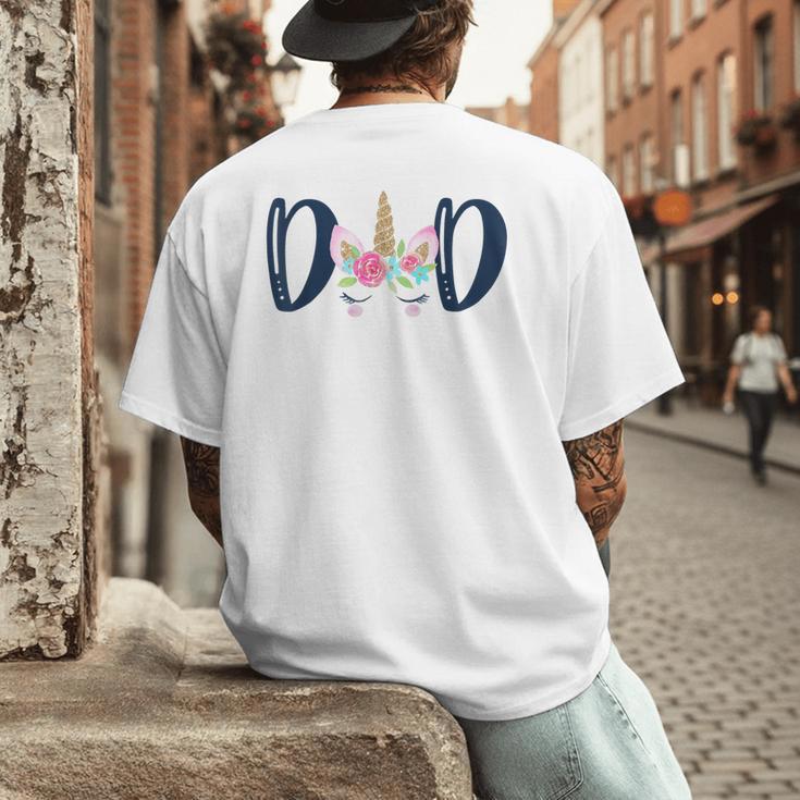 Unicorn Dad Birthday Shirt Matching Family Party Tee T-Shirt Men's Back Print T-Shirt Unicorn Dad Birthday Shirt Matching Family Party Tee T-Shirt Men's Back Print T-Shirt