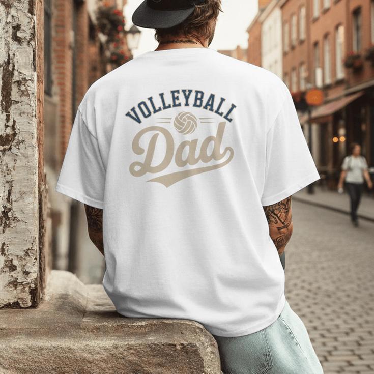 Volleyball Dad Men's Back Print T-Shirt