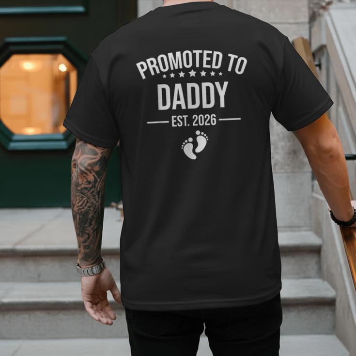 1st Time Dad EST 2026 New Dad New First Fathers Day Men's Back Print T-Shirt