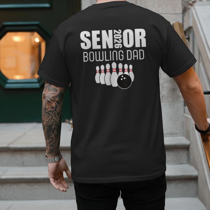 2026 Senior Bowling Dad Bowling Team Parent Helper Men's Back Print T-Shirt
