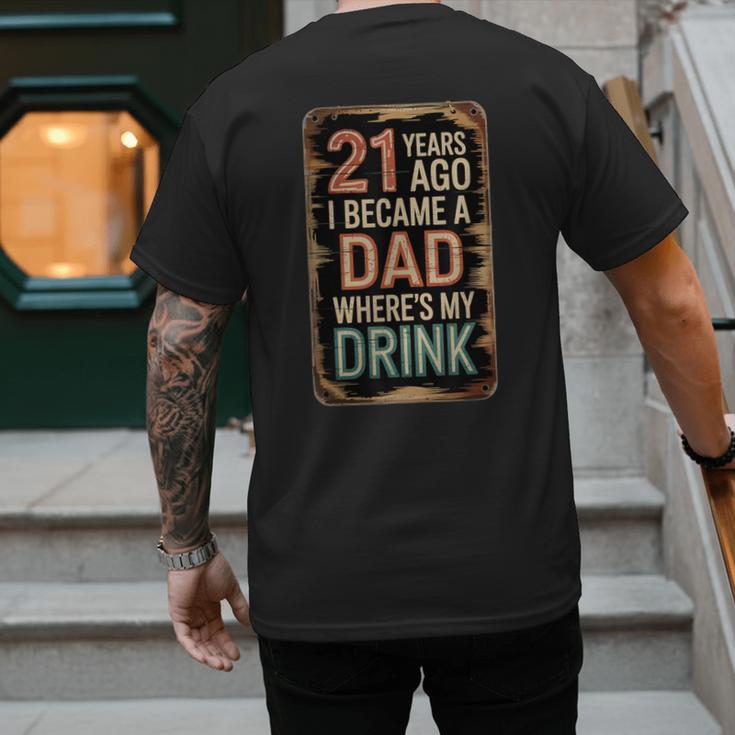21st Birthday For Dad 21 Year Old Child Son Daughter Men's Back Print T-Shirt