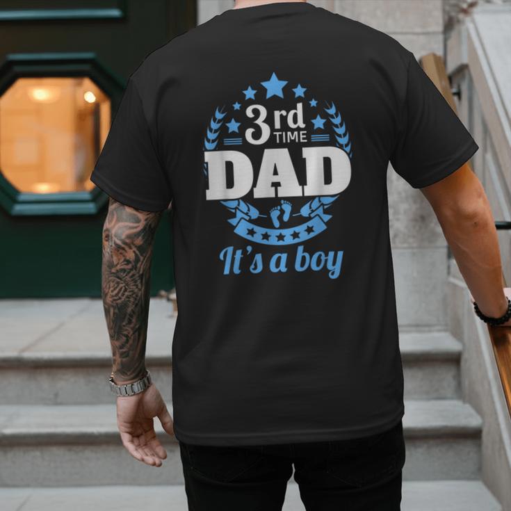 3rd Time Dad Dad Pregnancy It's a Boy Men's Back Print T-Shirt