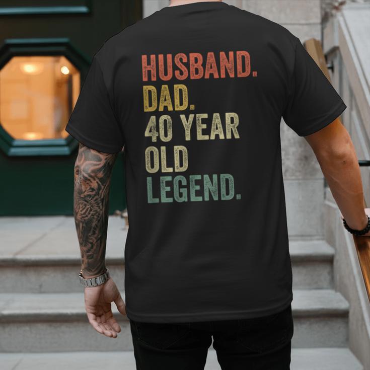 40th Birthday For Men Vintage Dad 1980 Men's Back Print T-Shirt