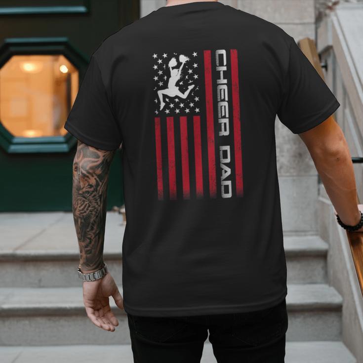 4th Of July US Flag Cheer Dad Shirt For Father's Cheer Men's Back Print T-Shirt