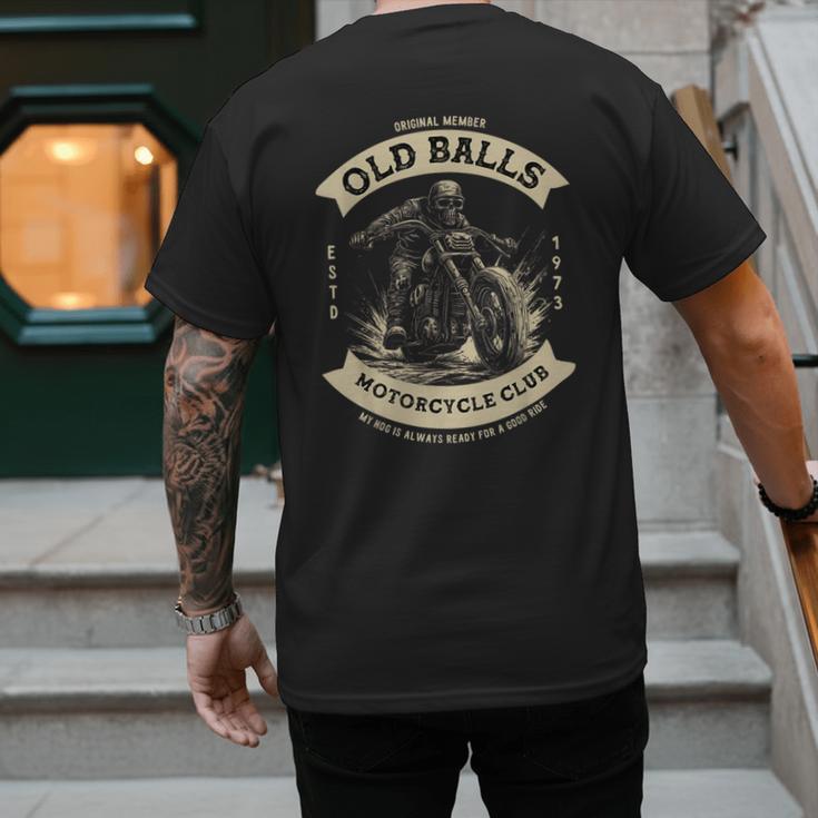 50th Birthday Vintage Motorcycle For Biker Dad Men's Back Print T-Shirt