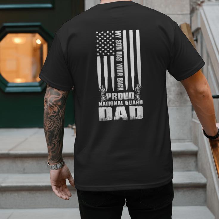Army Dad Shirt My Son Has Your Back Proud National Guard Dad Men's Back Print T-Shirt Army Dad Shirt My Son Has Your Back Proud National Guard Dad Men's Back Print T-Shirt