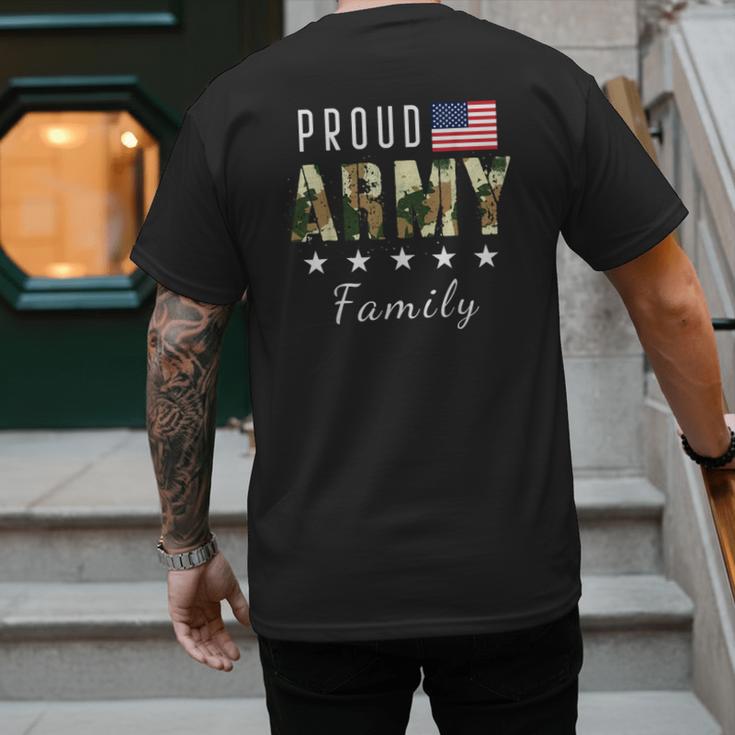 Army Graduation Proud Military Family Mom Dad Brother Sister Men's Back Print T-Shirt