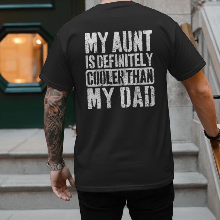 My Aunt Is Definitely Cooler Than My Dad Boy Girl Aunt Love Men's Back Print T-Shirt