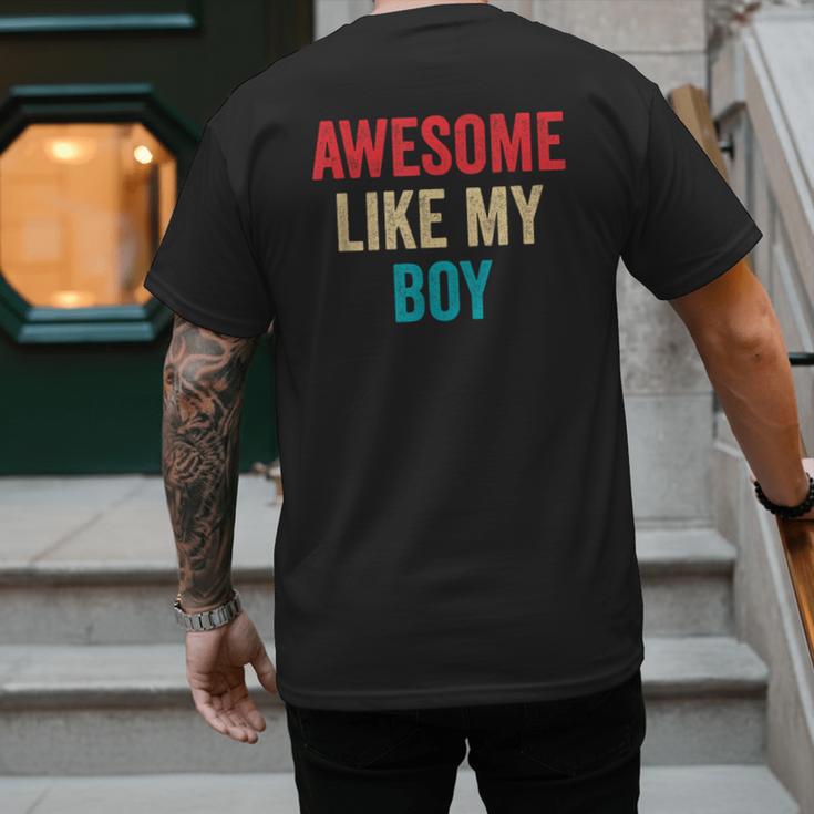 Awesome Like My Boy Mom Dad Men's Back Print T-Shirt Awesome Like My Boy Mom Dad Men's Back Print T-Shirt