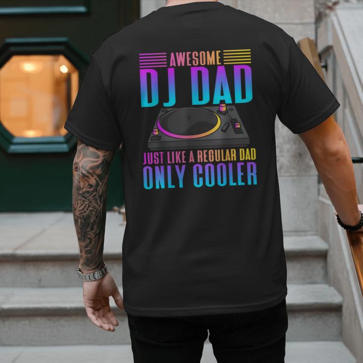 Awesome DJ Dad DJ Music Men's Back Print T-Shirt Awesome DJ Dad DJ Music Men's Back Print T-Shirt