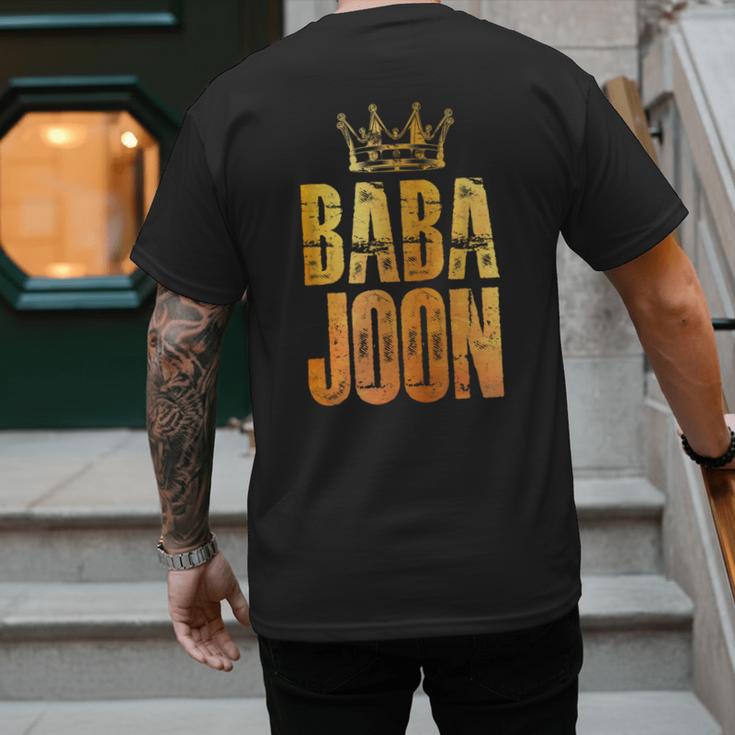 Baba Joon Persian Dad Iran Quote Iranian Fathers Day Men's Back Print T-Shirt