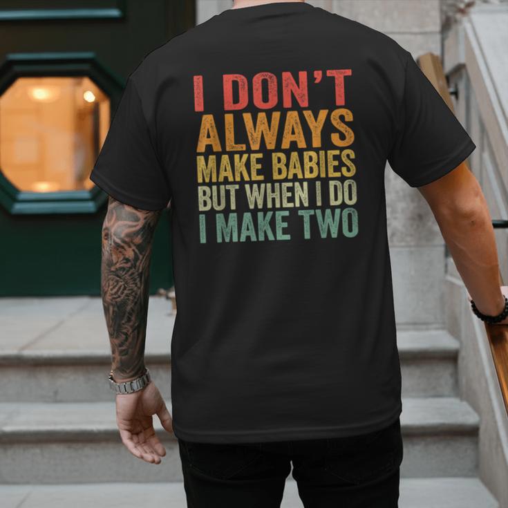 Baby Twins For Pregnant Mum Dad Men's Back Print T-Shirt Baby Twins For Pregnant Mum Dad Men's Back Print T-Shirt