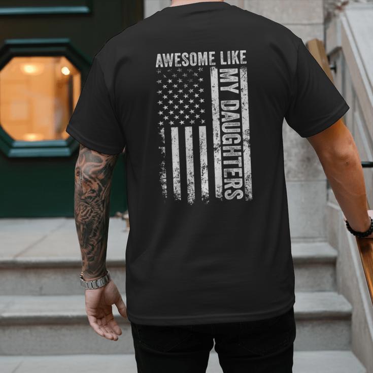 ON Back Awesome Like My Daughters Men Fathers Day Dad Men's Back Print T-Shirt