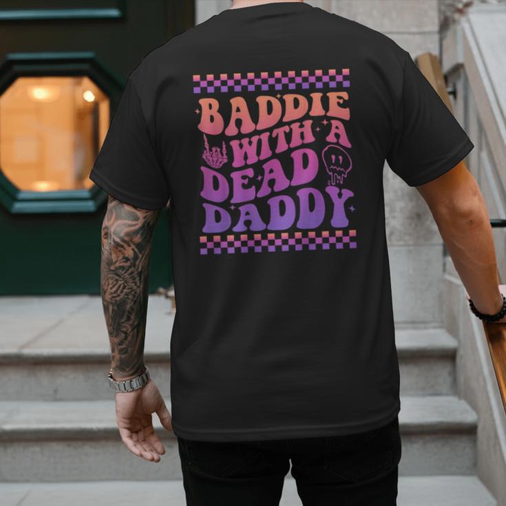 Baddie With A Dead Daddy Dead Dad Club Baddie On Back Men's Back Print T-Shirt Baddie With A Dead Daddy Dead Dad Club Baddie On Back Men's Back Print T-Shirt