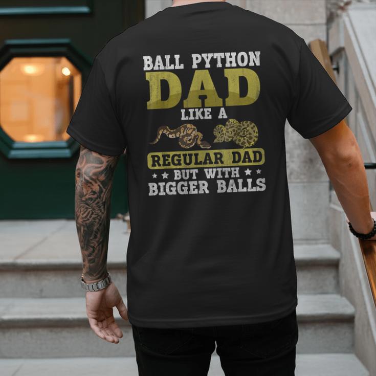 Ball Python Dad With Bigger Balls Snake Ball Python Men's Back Print T-Shirt