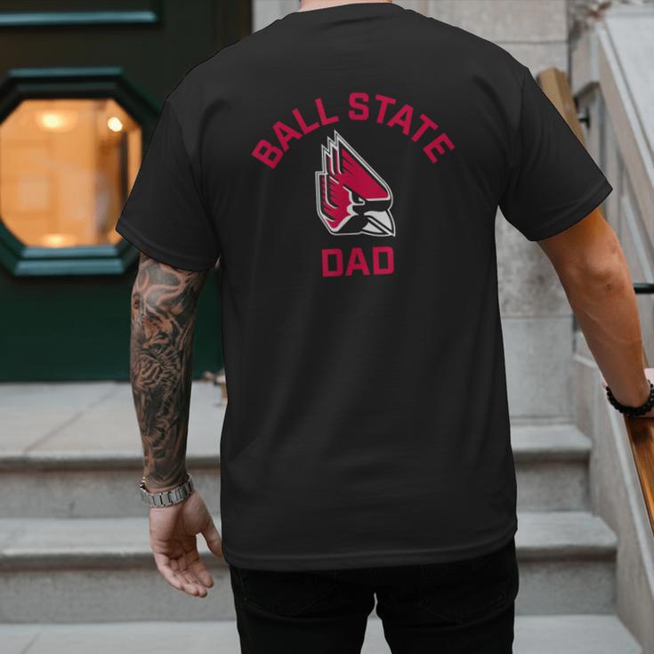 Ball State University Cardinals Arched Dad Men's Back Print T-Shirt