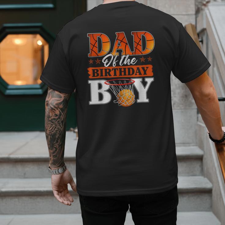 Basketball DAD Of The Birthday Boy Family Matching Men's Back Print T-Shirt