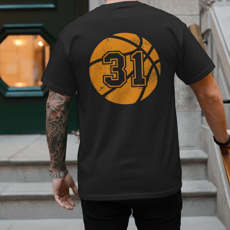 Basketball Player 31 Basketball Mom Dad Jersey Number 31 Men's Back Print T-Shirt