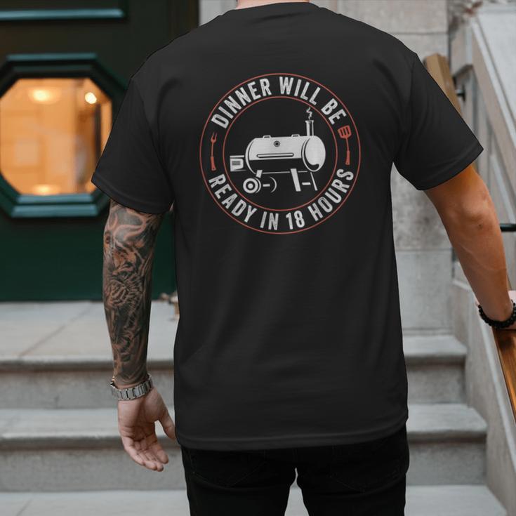 BBQ Dad Smoking Meat Smoker Barbecue Dad Apparel Men's Back Print T-Shirt