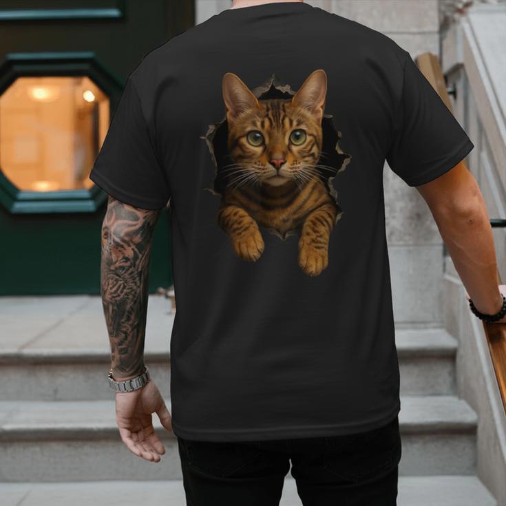 Bengal Cat Lover Animal Pet Bengal Cat Owner Mom Cat Dad Cat Men Women Kids Men's Back Print T-Shirt