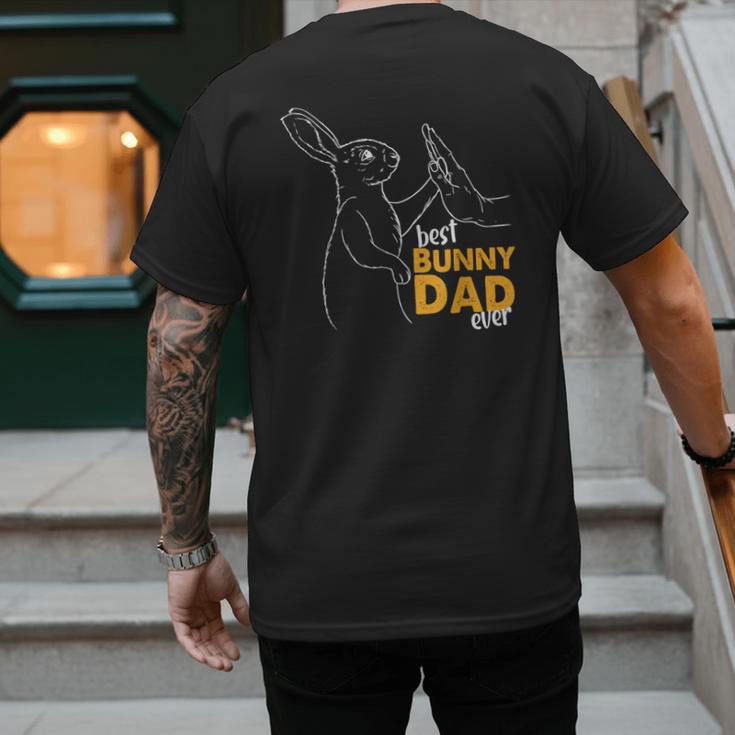 Best Bunny Dad Ever Rabbit Daddy Bunny Father Bunny Men's Back Print T-Shirt