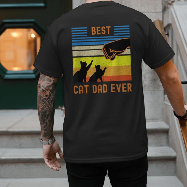 Best Cat Dad Ever Fist Bump For Fur Daddies Men Women Girls Kids Men's Back Print T-Shirt
