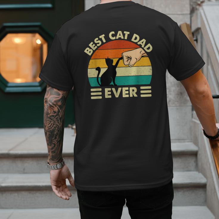 Best Cat Dad Ever Cat Lover Kitten Owner Kitty Men's Back Print T-Shirt