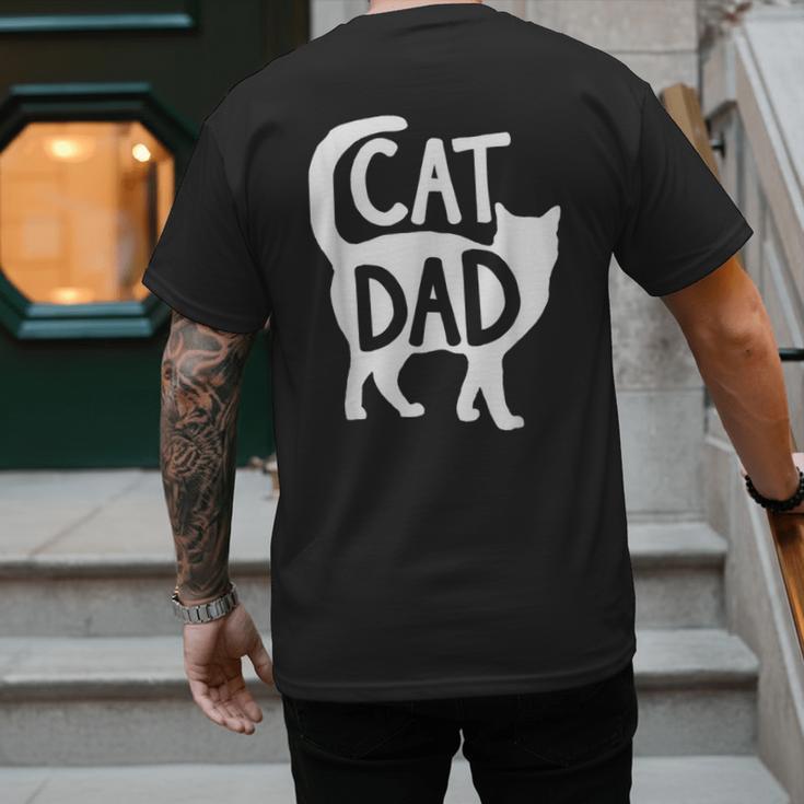 Best Cat Dad Fathers Day Men Kitty Daddy Papa Christmas Meow Men's Back Print T-Shirt Best Cat Dad Fathers Day Men Kitty Daddy Papa Christmas Meow Men's Back Print T-Shirt