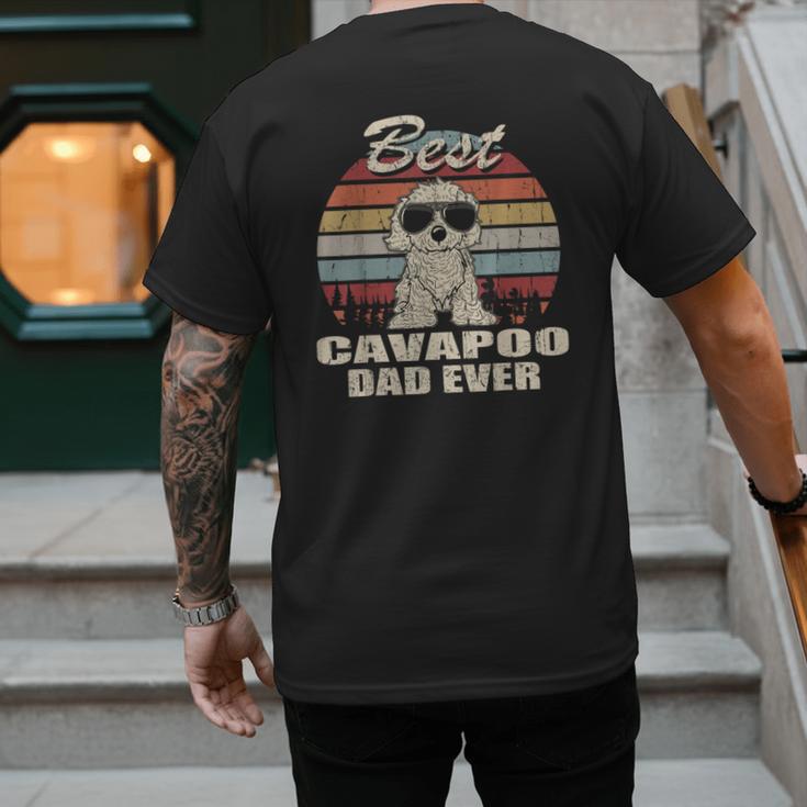 Best Cavapoo Dad Ever Vintage Retro Dog Dad Men's Back Print T-Shirt
