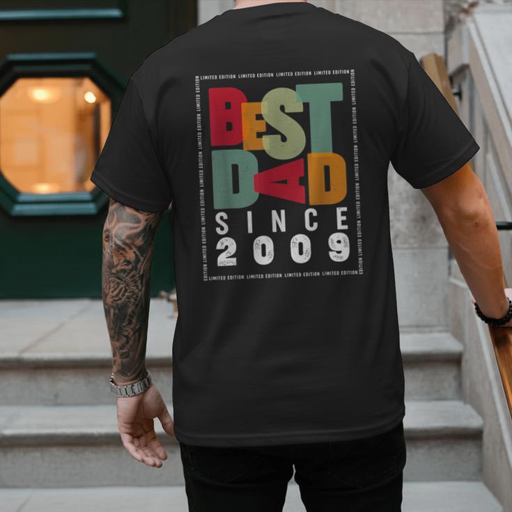 Best Dad Since 2009 Fathers Day Retro Vintage Men's Back Print T-Shirt