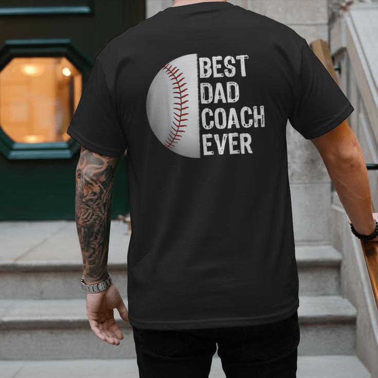 Best Dad Coach Ever Baseball For Sport Lovers Men's Back Print T-Shirt Best Dad Coach Ever Baseball For Sport Lovers Men's Back Print T-Shirt