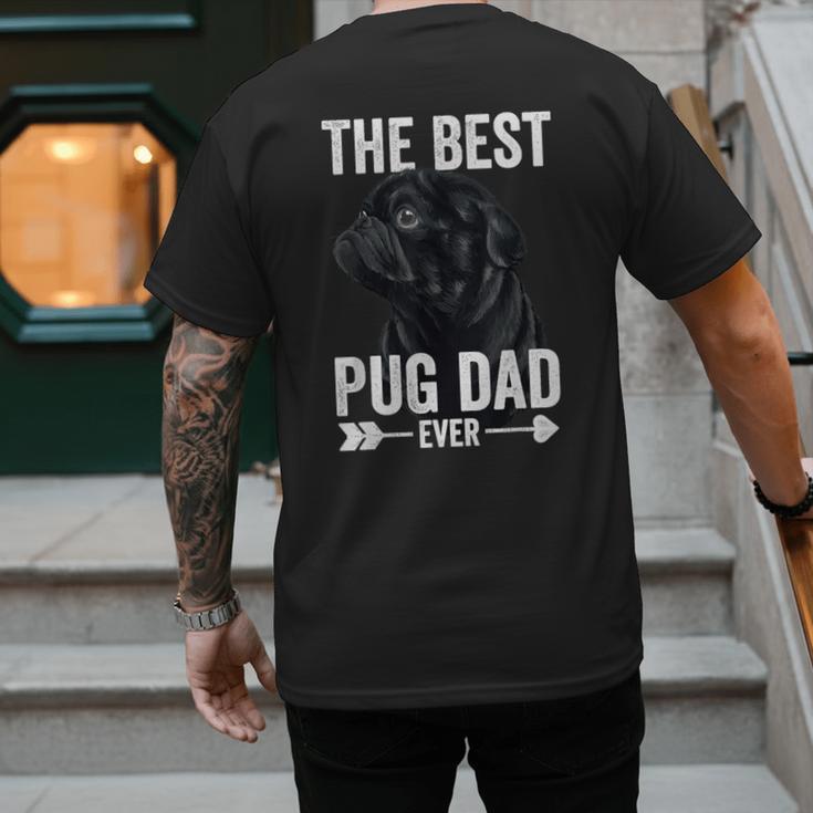 Best Pug Dad Ever Fathers Day Cute Daddy Dad Pug Men's Back Print T-Shirt