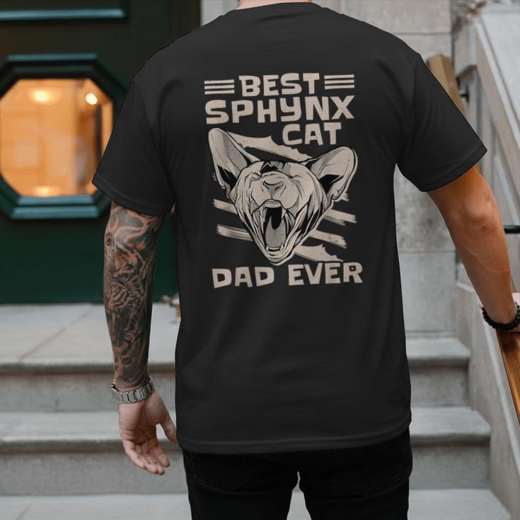 Best Sphynx Cat Dad Ever Apparel For Animal Lover Men Women Men's Back Print T-Shirt