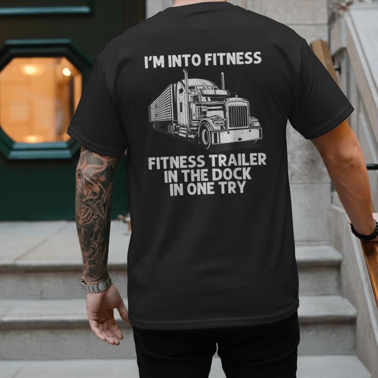 Best Truck Driver Art For Men Dad Women Trucking CDL Trucker Men's Back Print T-Shirt