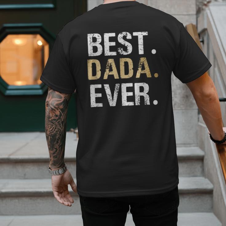 Birthday Fathers Day Christmas For Dada Dada From Granddaughter Grandson Best Dada Men's Back Print T-Shirt