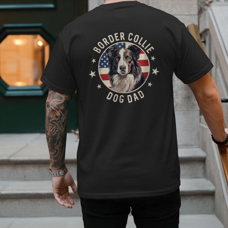 Border Collie Dog Owner For Men Border Collie Dad Men's Back Print T-Shirt