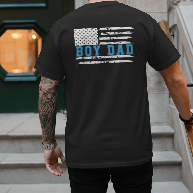 Boy Dad Proud Dad Of Boy Father Of Boy Shirt For Dad US Flag Men's Back Print T-Shirt