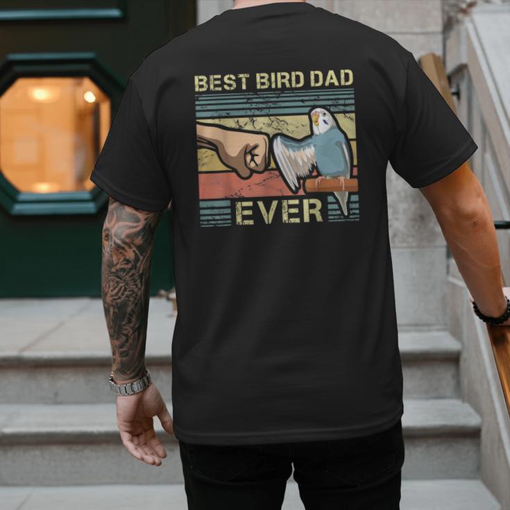 Budgie Dad Bird Lover Father Animal Enthusiast Bird Guy Men's Back Print T-Shirt