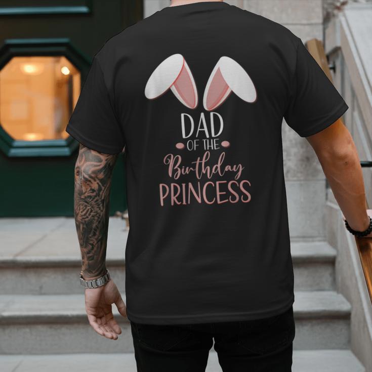 Bunny Dad Of The Birthday Princess Matching Family Men's Back Print T-Shirt
