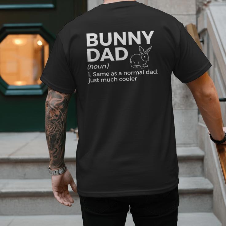 Bunny Dad Definition Rabbit Lover Men's Back Print T-Shirt