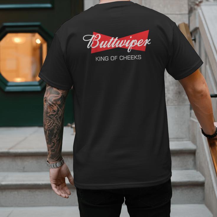 Buttwiper New Dad Beer Inspired Diaper Shower Men's Back Print T-Shirt