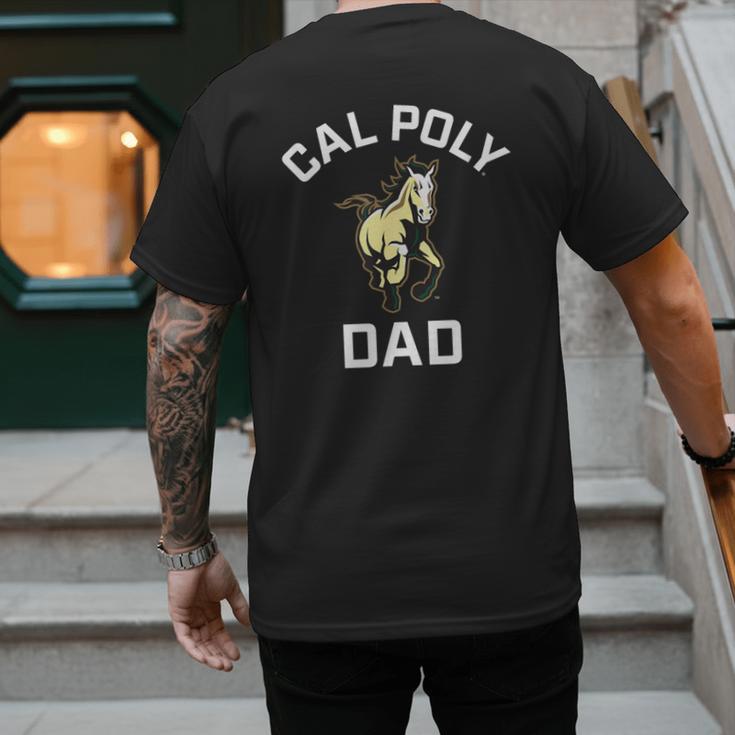 Cal Poly Mustangs Arched Dad Men's Back Print T-Shirt Cal Poly Mustangs Arched Dad Men's Back Print T-Shirt