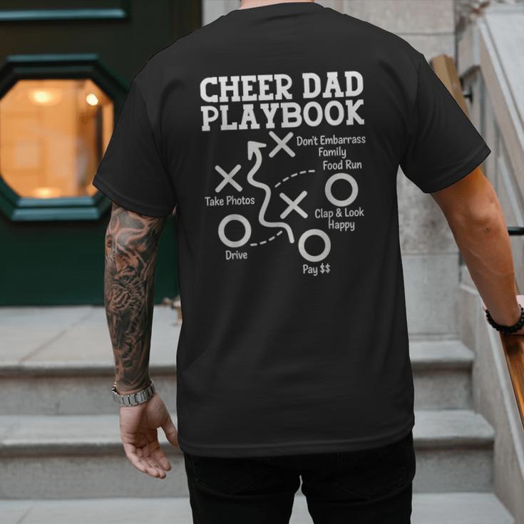 Cheer Dad Cheerleader Playbook Men's Back Print T-Shirt