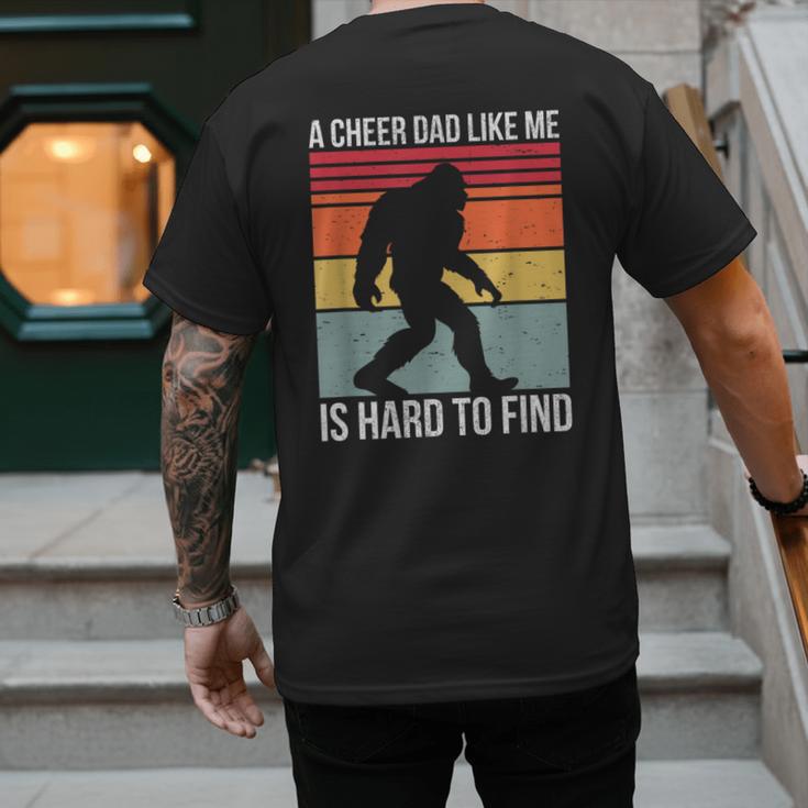 Cheer Dad Cheerleading Bigfoot Men's Back Print T-Shirt
