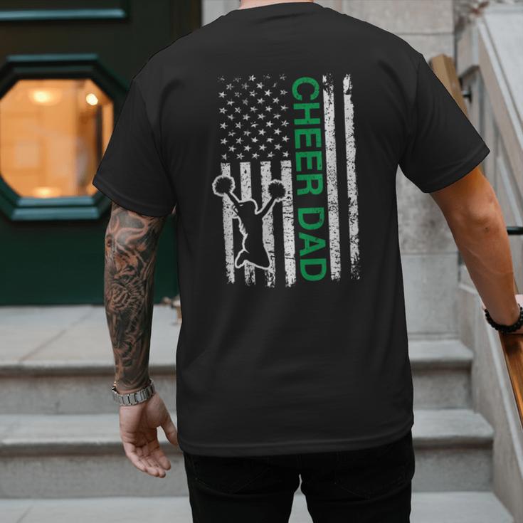 Cheer Dad Flag Green Cheerleading Men's Back Print T-Shirt Cheer Dad Flag Green Cheerleading Men's Back Print T-Shirt